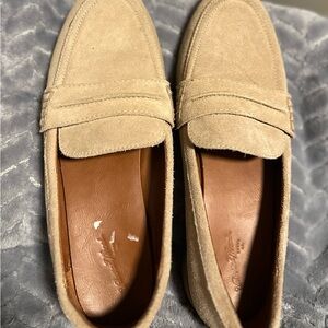 Elegant Tan Suede Loafers for Women